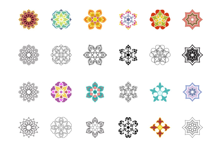 Flower Ornament Vector Pack 1 | Design Panoply