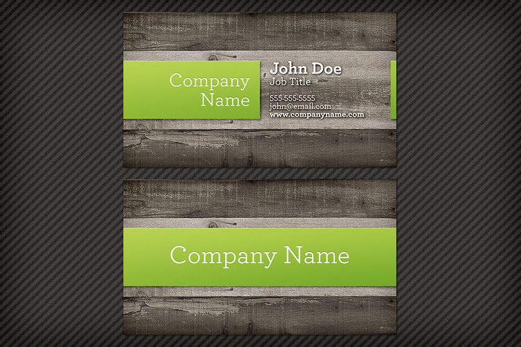 Wood Background Business Card Template 1 | Design Panoply