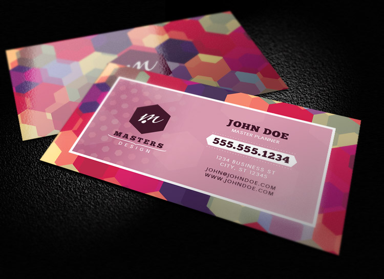 Bold Geometric Business Card Template 1 | Design Panoply