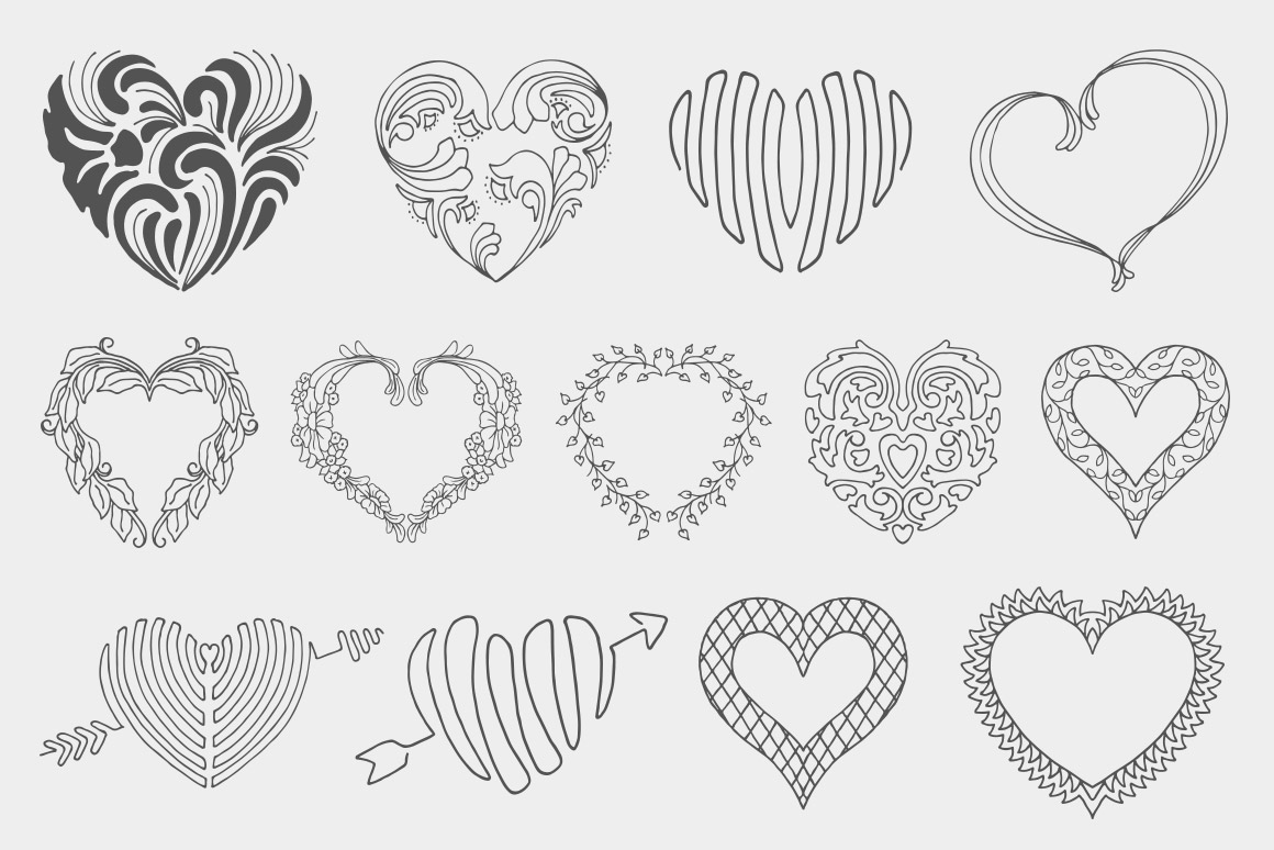 Stamp heart to valentine day stroke vector texture By 09910190