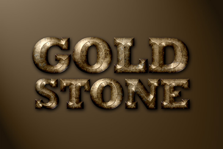 Chiseled Stone Photoshop Style