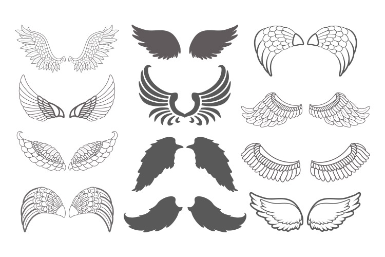 Layered Wings Svg Design - Layered SVG Cut File - Creative All Free