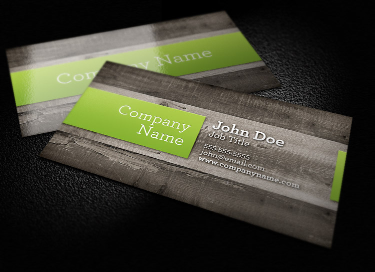 Wood Background Business Card Template 1 | Design Panoply