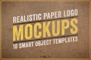 Paper Logo Mockups Volume 1