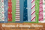 Seamless Christmas & Holiday Patterns Volume 1