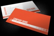 Simple Striped Business Card Template