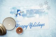 Watercolor Christmas Card Template 3