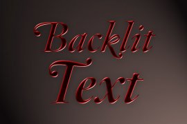 Backlit Text Photoshop Style