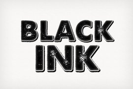 Black Ink Photoshop Style