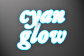 Cyan Glow Photoshop Style