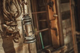 Old Hanging Oil Lantern