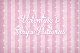 Striped Hearts Valentines Pattern Pack