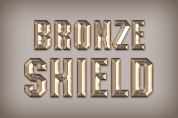 Bronze Shield Photoshop Style