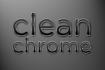 Clean Chrome Photoshop Style