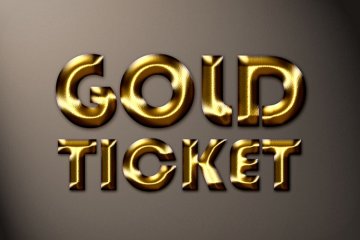 Golden Ticket Photoshop Style