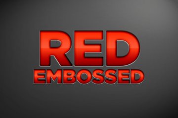 Red Embossed Photoshop Style