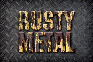 Rusty Metal Photoshop Style