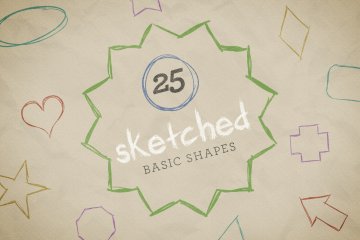 Sketched Basic Shapes Vector Pack Volume 1