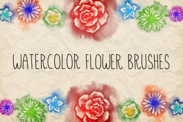 Watercolor Flowers Brush Pack 1
