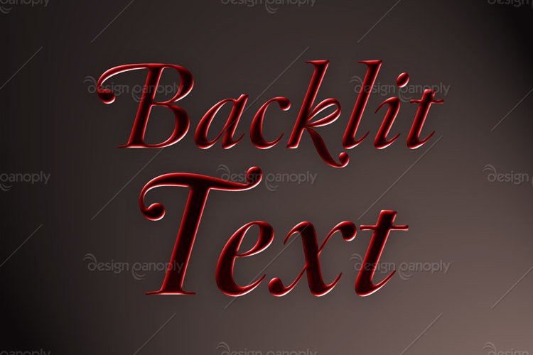 Backlit Text Photoshop Style