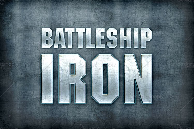 Battleship Iron Photoshop Style