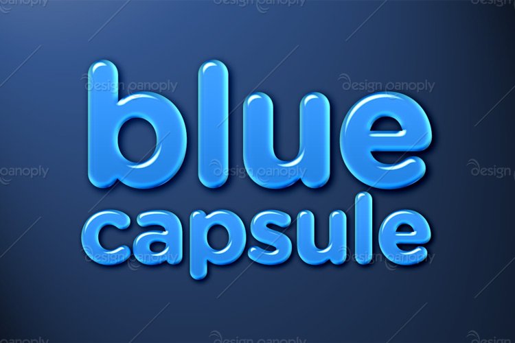 Blue Capsule Photoshop Style