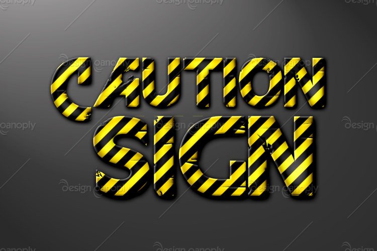 Caution Sign Photoshop Style