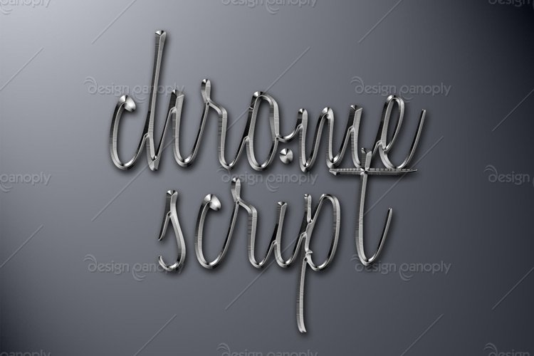 Chrome Script Photoshop Style