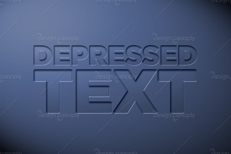 Depressed Text Photoshop Style