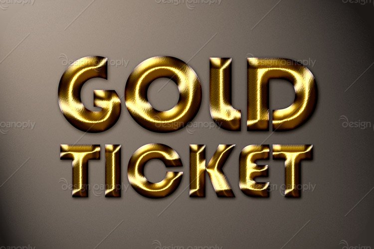 Golden Ticket Photoshop Style Design Panoply