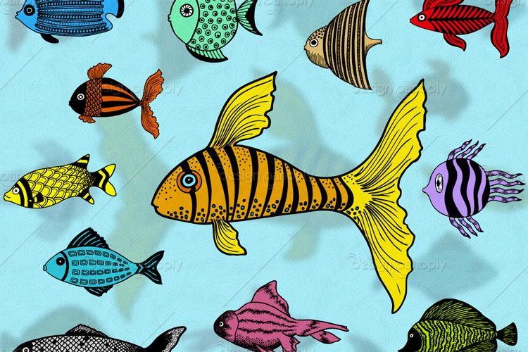Illustrated Fish Vector Pack 1