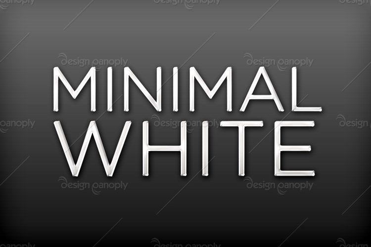 Minimal White Photoshop Style Design Panoply