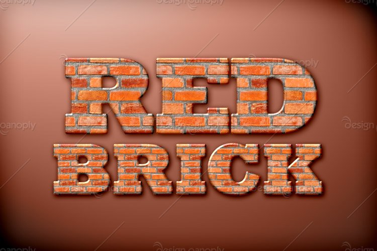 Red Brick Photoshop Style | Design Panoply