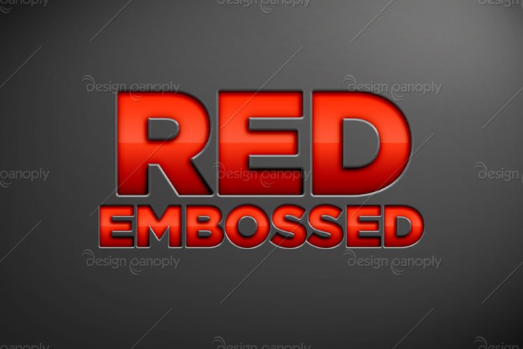 Red Embossed Photoshop Style