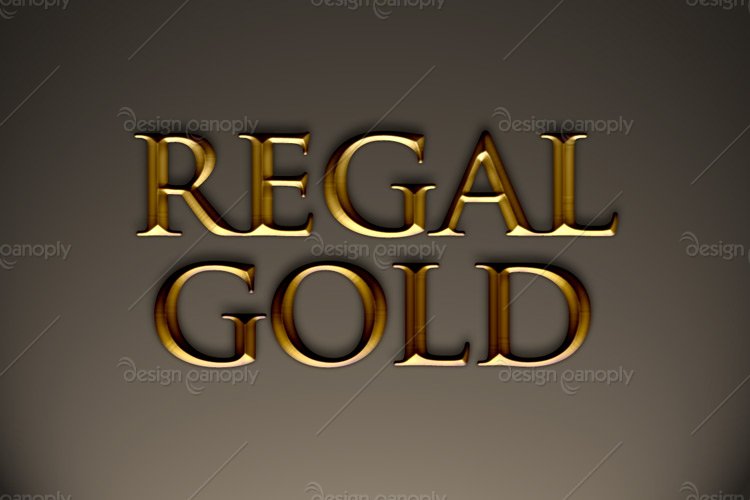 Regal Gold Photoshop Style Design Panoply