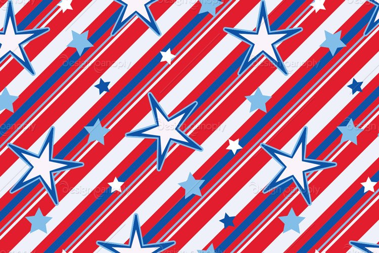 3 Seamless Vector Stars and Stripes Pattern | Design Panoply