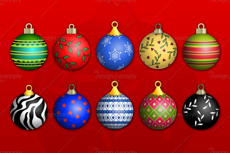 Christmas Ornaments Vector Pack 1