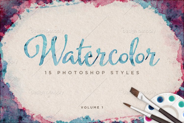 Watercolor Photoshop Styles Volume 1
