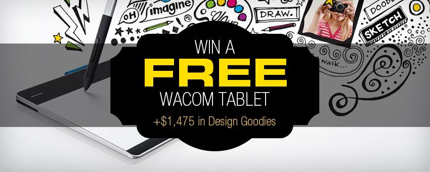 Win a FREE Wacom Graphics Tablet + $1,475 in Design Goodies